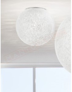 Vistosi Rina plafoniera in vetro murrina bianco diam cm 25 h. 30 1 p.lampada e27
