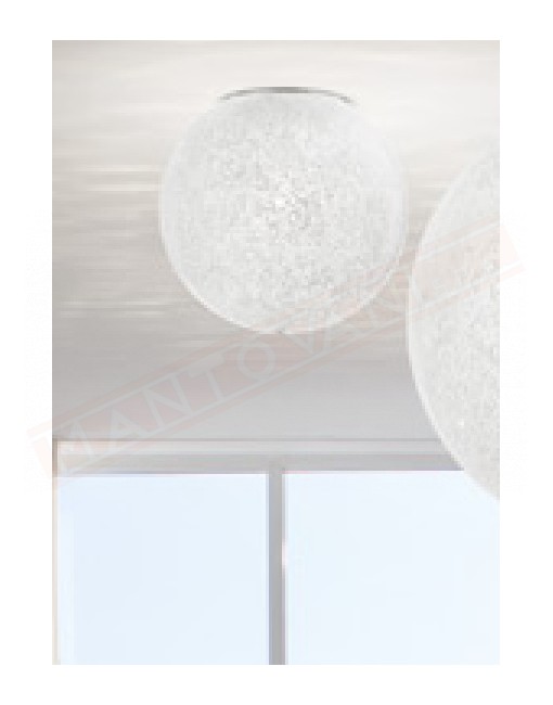 Vistosi Rina plafoniera in vetro murrina bianco diam cm 35 h. 35 1 p.lampada e27
