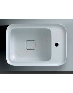 Lavabo Bagno da incasso Cameo collection 550x380x37 bianco lucido . Valdama lavabo senza troppo pieno con foro rubinetteria