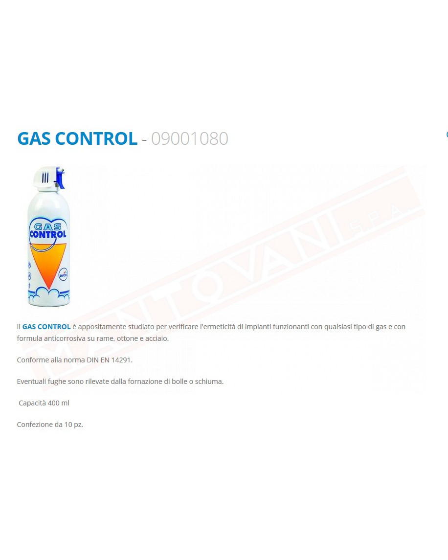 WIGAM GAS CONTROL CONFORME DIN EN14291