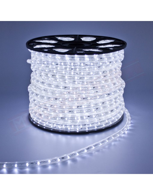 Tubo luminoso led bianchi fissi 36 led metro 207w bobina da 90 metri tagliabile ogni 1.5 metri